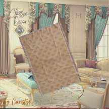 Clásico Ornate Emblem Brown Taupe Linen