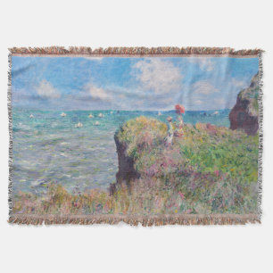 Manta Claude Monet - Camino acantilado en Pourville