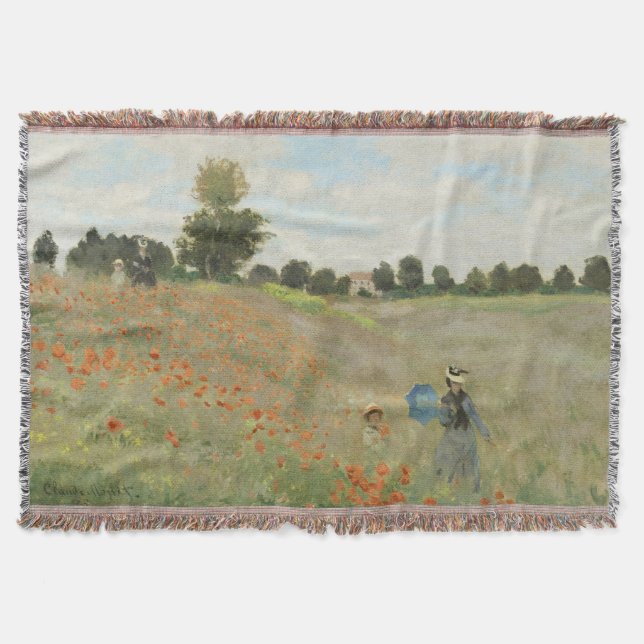 Manta Claude Monet El Campo de Amapolas cerca de Argente (Anverso)