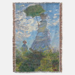 Manta Claude Monet - El paseo, mujer con sombrilla
