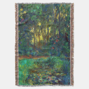 Manta Claude Monet - Esquina de un estanque con naves ac