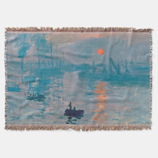 Manta Claude Monet Impresión Amanecer Francés (Anverso)