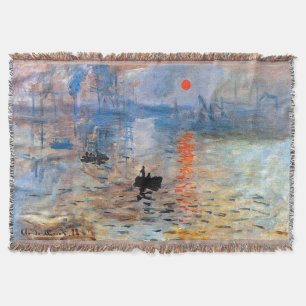 Manta Claude Monet Impresión Amanecer Póster Lienzo Prin