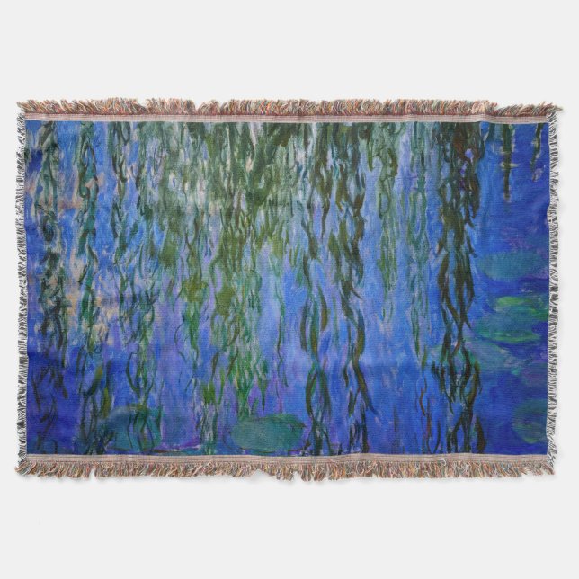 Manta Claude Monet - Lilis de agua con sauce lloroso (Anverso)