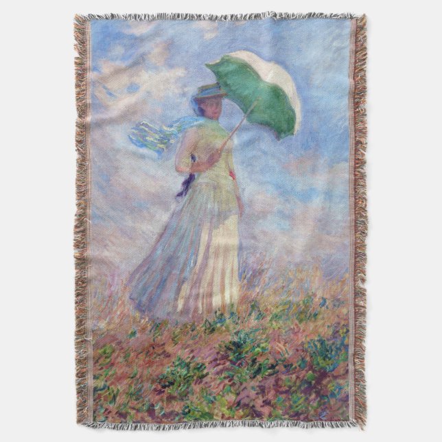 Manta Claude Monet - Mujer con Parasol a la derecha (Frente vertical)