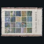 Manta Claude Monet Water Lilies<br><div class="desc">Una manta llena de cuadros de paisaje floral vintage de Claude Monet Water Lilies.</div>