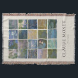 Manta Claude Monet Water Lilies<br><div class="desc">Una manta llena de cuadros de paisaje floral vintage de Claude Monet Water Lilies.</div>