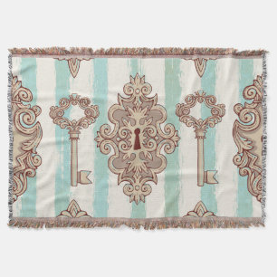 Manta Claves de época, cerraduras: patrón de mano libre.