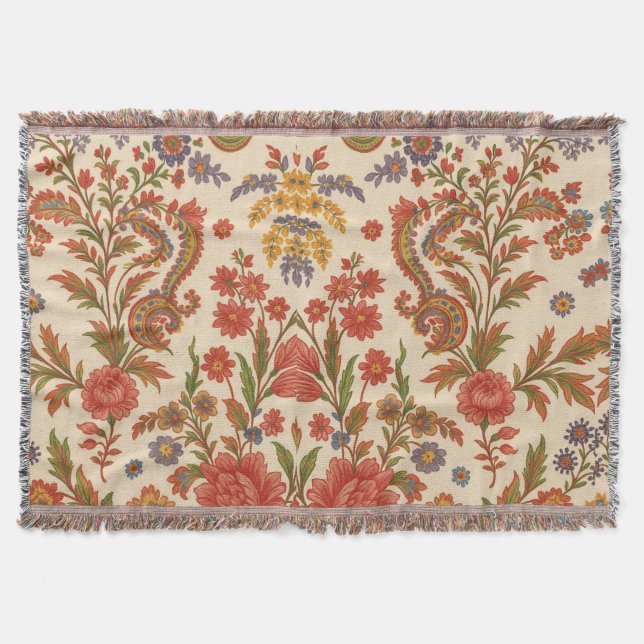 Manta Cobertor Flores de Zínnia em artes (Anverso)