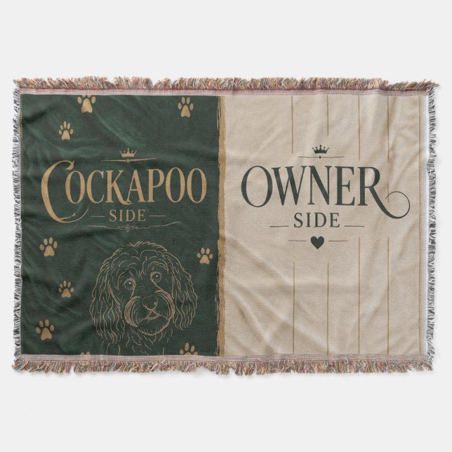 Manta Cockapoo Owner Side Blanket Funny Dog Lover Gift (Anverso)