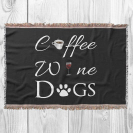 Manta Coffee Wine Dogs Throw Blanket