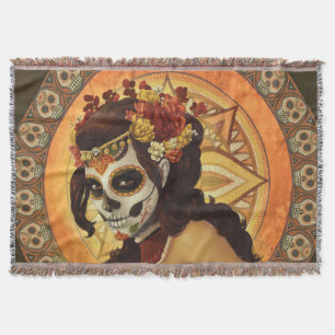 Manta Cojín decorativo Dia De Los Muertos