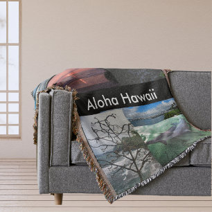 Manta Colección de paisajes hawaianos Throw Blanket