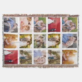 Manta Collage de fotos 15 fotos Blanco