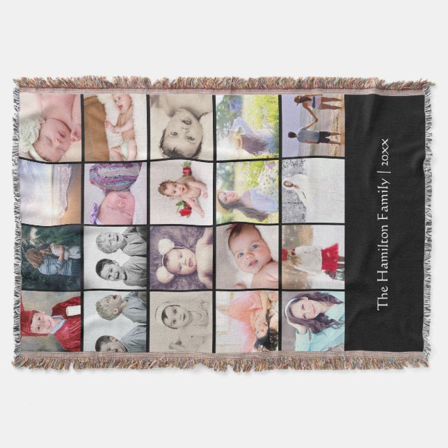 Manta Collage de fotos 20 foto personalizada uno de una  (Anverso)