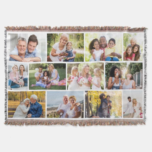 Manta Collage de fotos de cuadrícula de masonería 12 imá (Anverso)