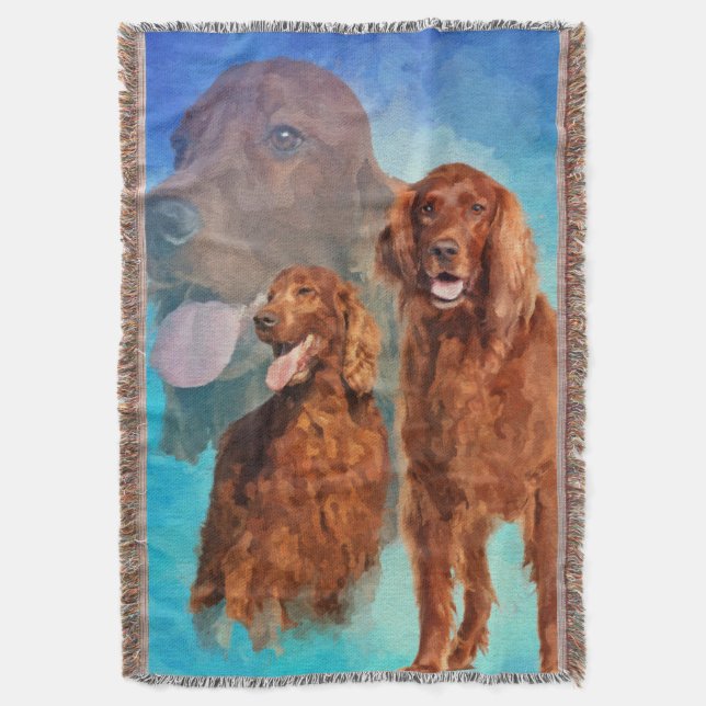 Manta Collage de los perros de Irish Setter (Frente vertical)