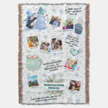 Collage de recuerdos de invierno familiares – Copo
