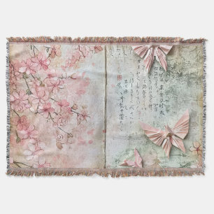 Manta Collage Vintage de Mariposa Sakura