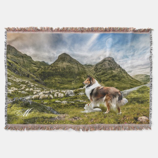Manta Collie, cordero y oveja tosferas sables - Personal (Anverso)