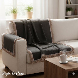 Manta Color negro sólido personalizado