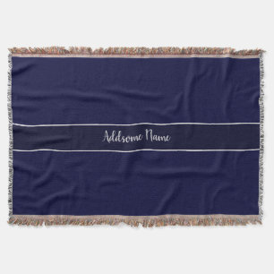 Manta Color sólido moderno Navy estilo azul