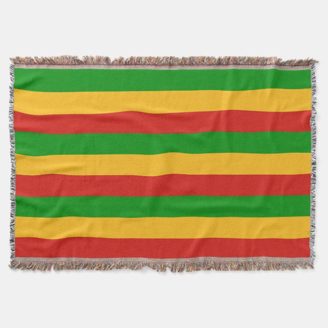 Manta COLORES DE LA BANDERA DE RASTAFARI + sus ideas (Anverso)
