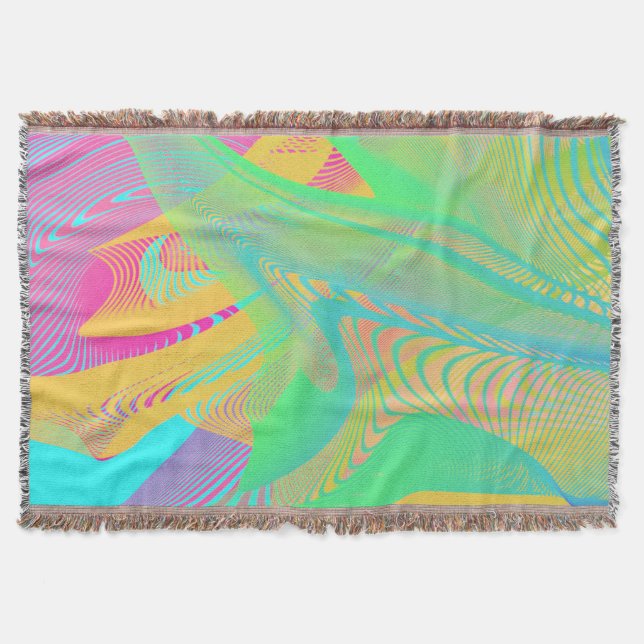 Manta COLORES FLUO - Arte Fractal - (Anverso)
