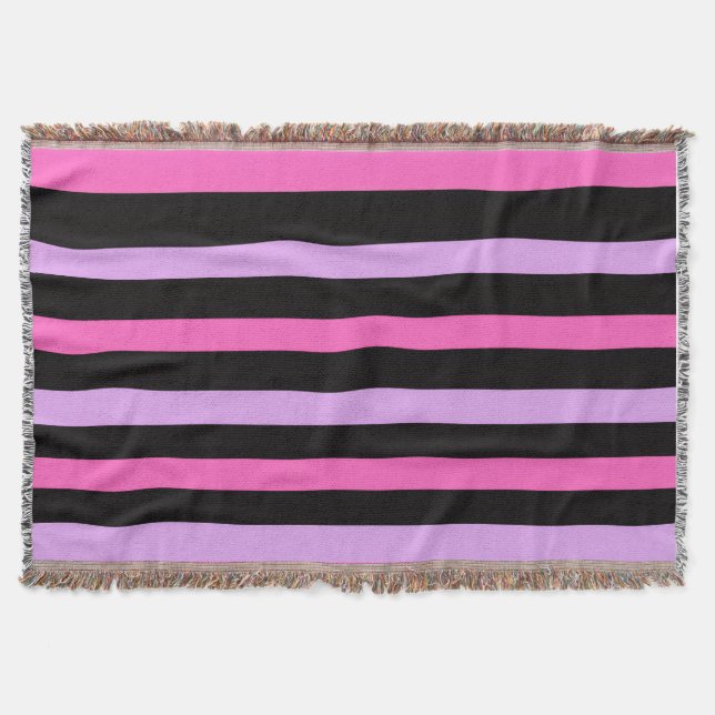 Manta Colorful Trendy pink and black  (Anverso)