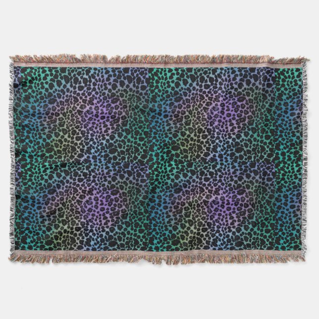 Manta colorida del tiro del estampado de animales (Anverso)