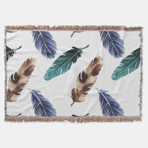 Manta Coloridas plumas textura tribal