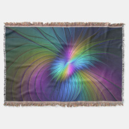 Manta Colorido Con Azul Moderno Resumen Arte Fractal