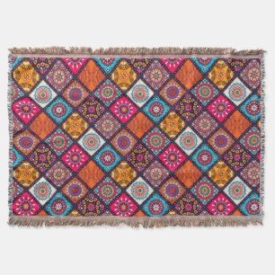 Manta colorido estilo boho