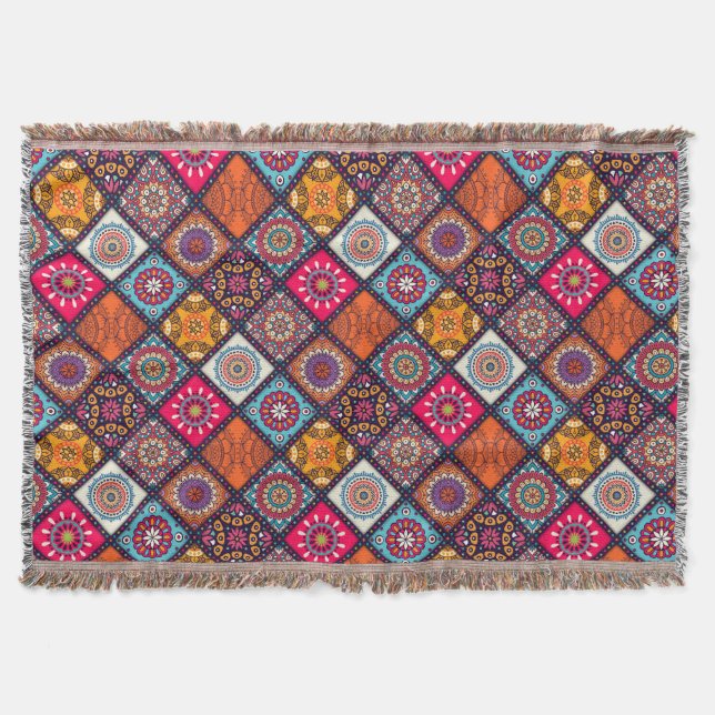 Manta colorido estilo boho (Anverso)