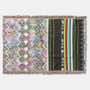 Manta Coloridos patrones tribales aztecas