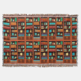 Manta Cómodas estanterías de libros Throw Blanket