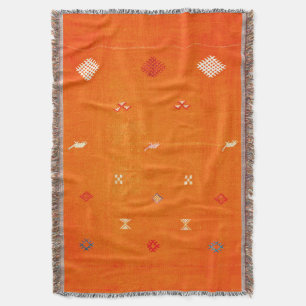 Manta Cómodo Abrazo del Sol: Naranja Boho Marroquí