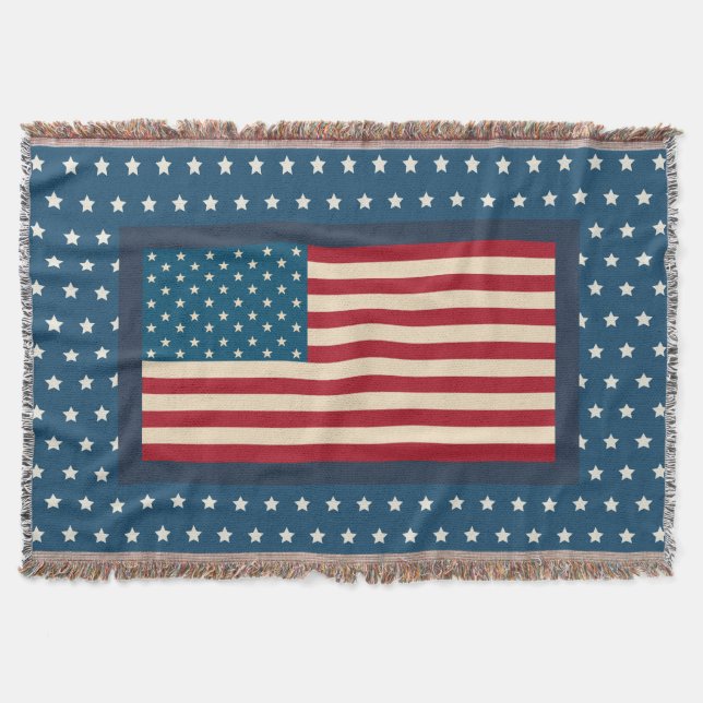 Manta con Estrellas de la Bandera Americana  (Anverso)