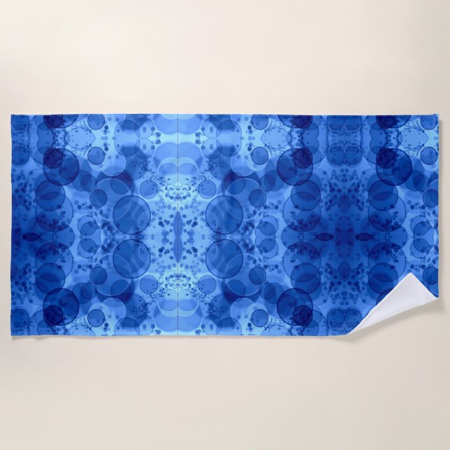 Manta con patrón de burbuja azul (Anverso)
