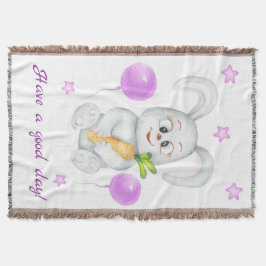 Manta Conejo lindo para un Poster de ánimo positivo