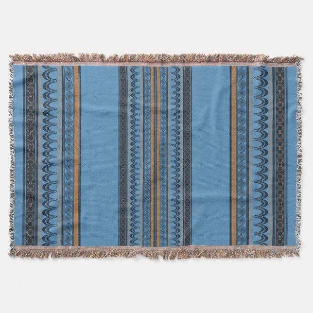 Manta Confort de Knossos: Minoan Sky Blue Woven (Anverso)