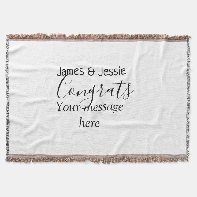 Manta Congrats add name message wedding newly wed couple (Anverso)