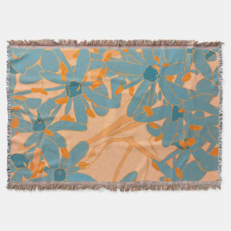 Manta Contemporary Leaf Design in Peach