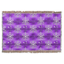 Copos de nieve de plata y Navidades morados de est