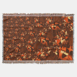 Manta Coral marrón brillante y grabado en relieve