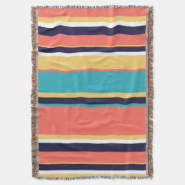 Manta Corales vivos, franjas azules y amarillas