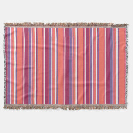 Manta Corales vivos, rayas rojas y violetas