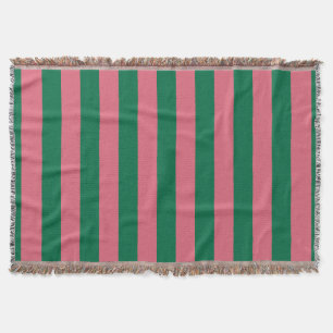 Manta Corazón de rosa escabeche verde raya