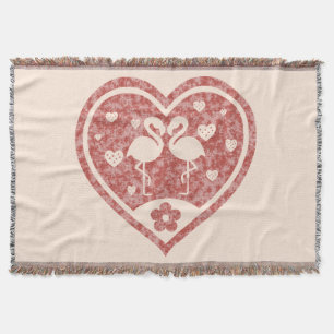 Manta Corazón Texturizado Flamingo Amor