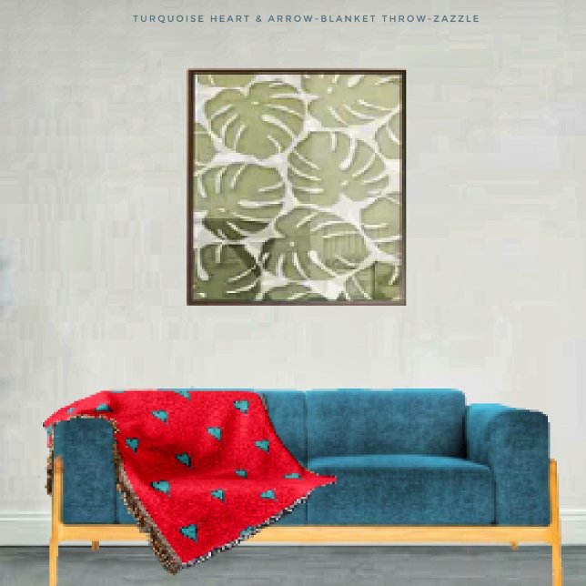 Manta Corazón y flecha turquesa (Subido por el creador)